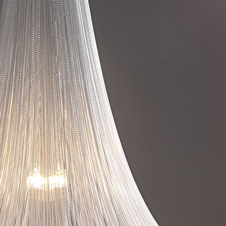 Contemporary Aluminum Ceiling Pendant Light Tassel Hanging Pendant Light for Living Room