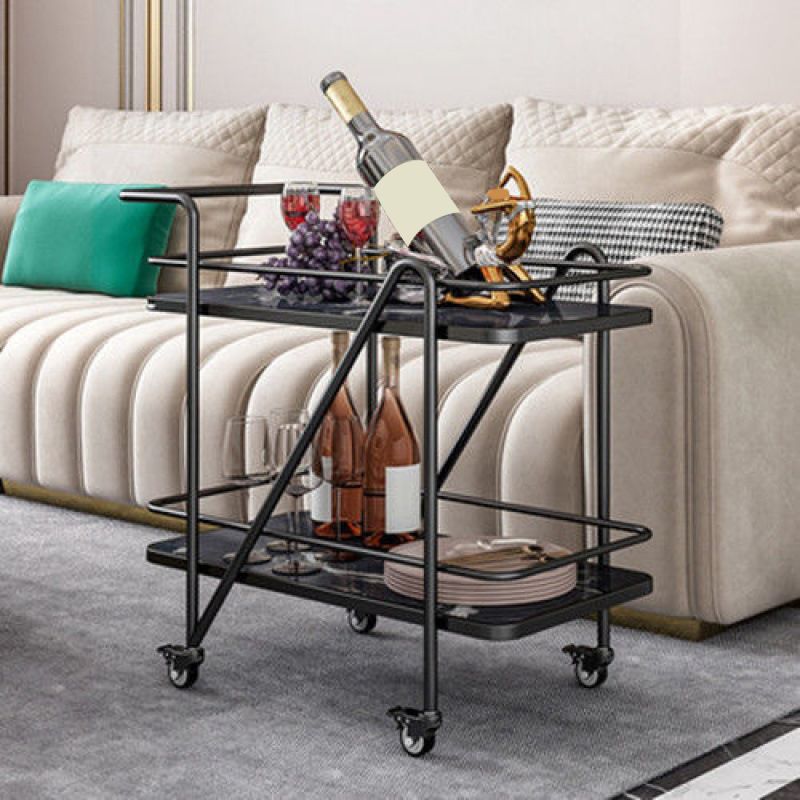 29.92" High Contemporary Rectangle Prep Table Rolling Metal Prep Table for Kitchen