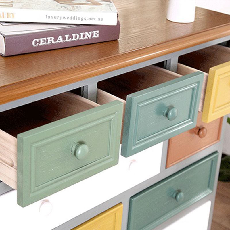 Retro Style Wooden Storage Chest Dresser Bedroom Storage Chest with Drawers