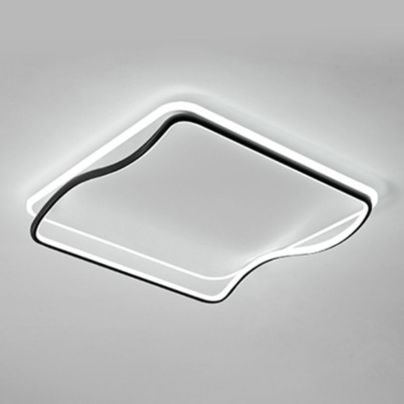 Geometric Flush Light Modern Metal 1 Light Flush Mount Light Fixture