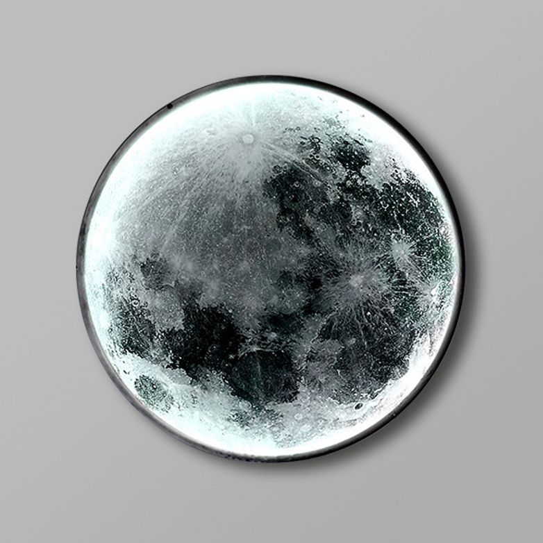 Modern Style Wall Light Sconce Creative Moon-shaped Wall Light Fixture for Bedroom