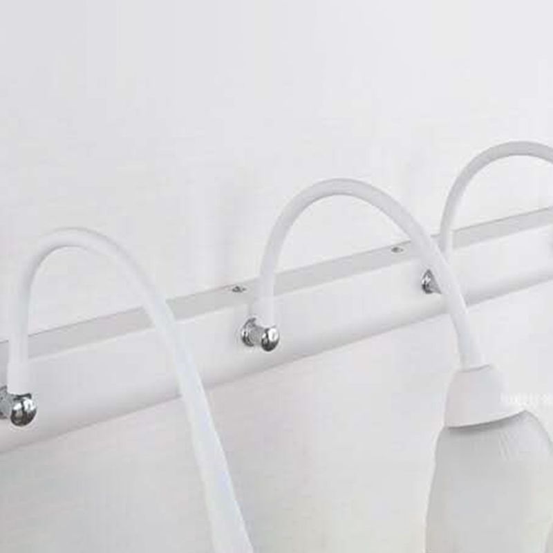 Traditional Simplicity Flower Vanity Sconce Lights Milk Glass Wall Mount Light Fixture