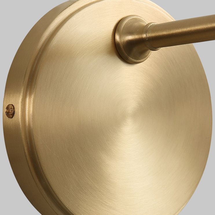 1-Light Simplicity Brass Wall Sconce Angle Adjustable Design Postmodern Style Wall Mount Light for Bedroom