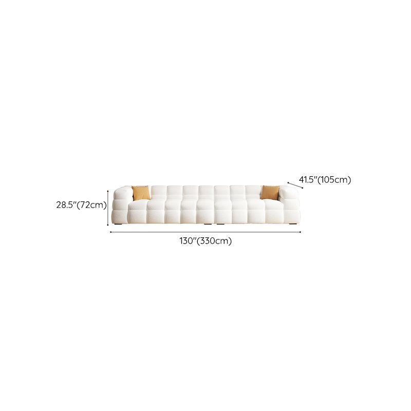 Scandinavian Biscuit Back White Tuxedo Arm Living Room Seating