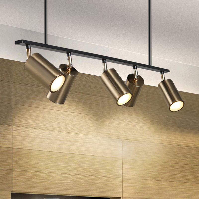 Cilindros Luz de techo colgante Simplicidad Estilo de metal Metal Black Island Light