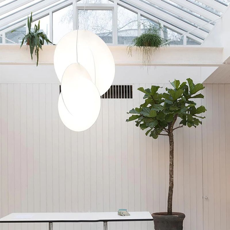Onregelmatige gevormde zijderupsen hanglamp 1-licht hedendaagse stijl eenvoud hangend licht in het wit