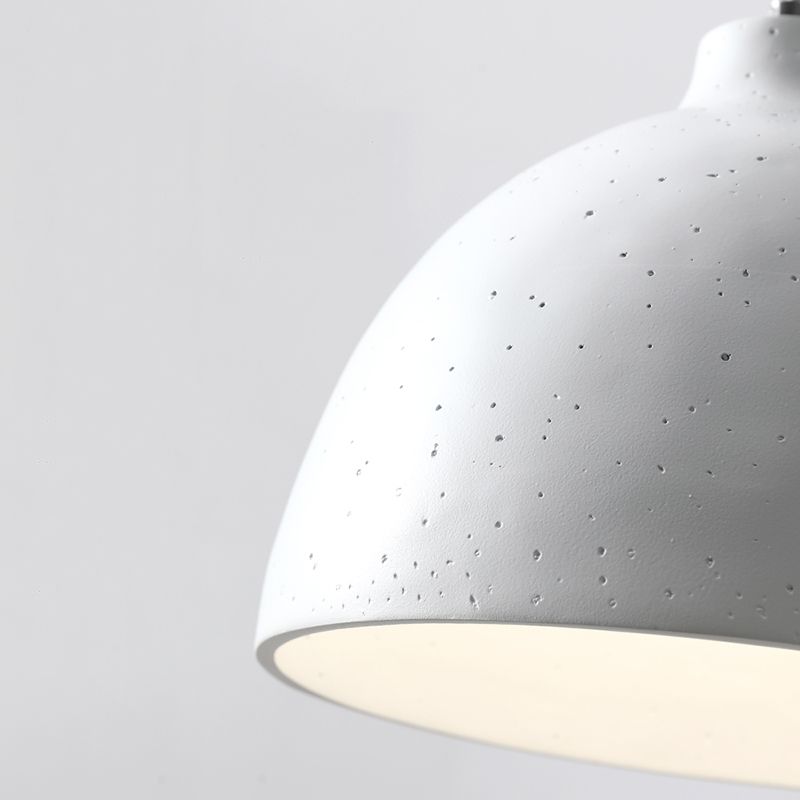 Modern Creative Single Pendant Light Resin Bowl Macaron Hanging Lamp for Dining Room