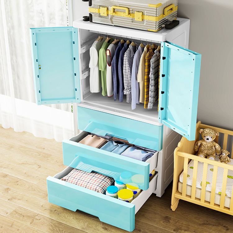 Modern Style Wardrobe Plastic Bedroom Wardrobe Closet with Legs