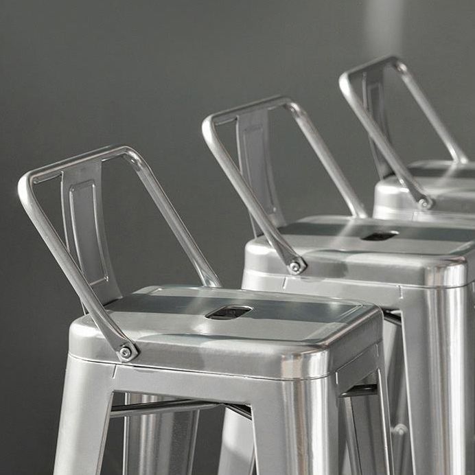 Industrial Metal Stool Metal Counter Stool in Matte Finish for Indoor