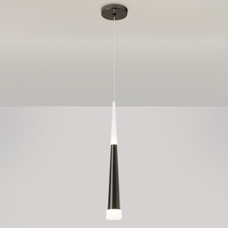 Nordic Style Pendant Light Cylinder Shape LED Ceiling Lamp with Acrylic Shade for Bedroom