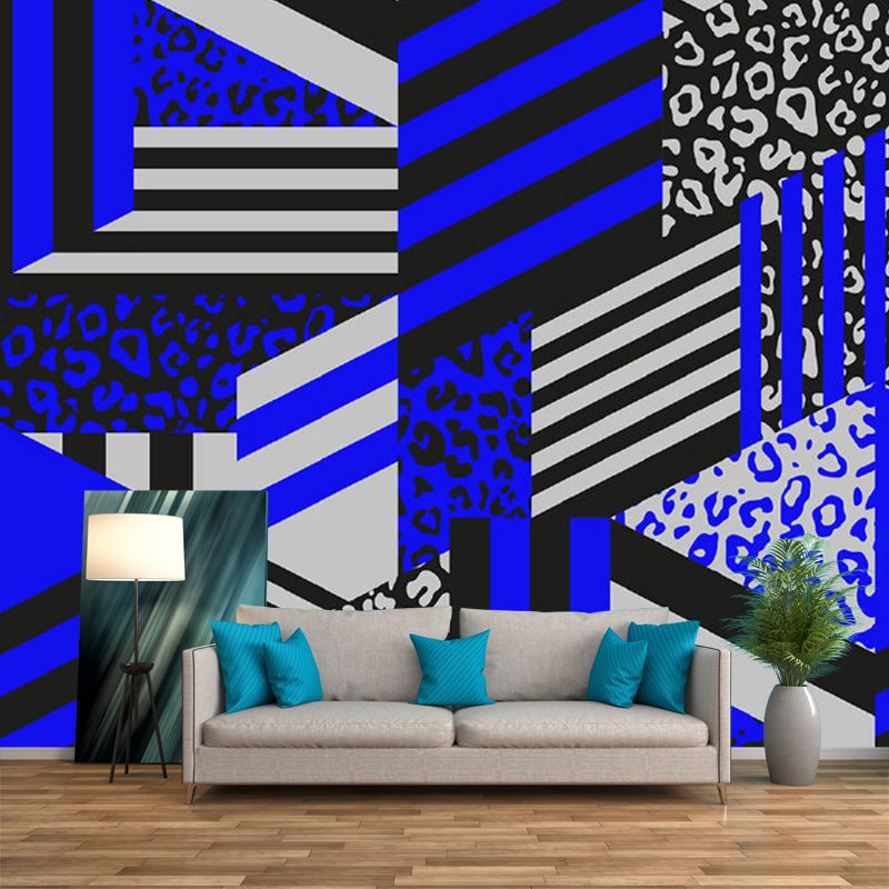 Stain Resistant Abstract Wall Murals Custom Size Mid-Century Wall Art for Living Room
