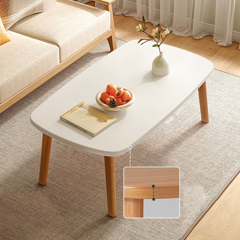 21" Wide Contemporary Coffee Table 4 Legs Single Coffee Cocktail Table
