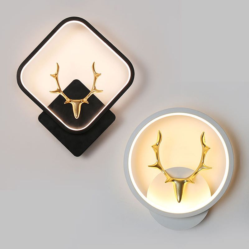 Metal Antler Sconce Light Fixture Simplicity Style LED Wall Mounted Light Fixture