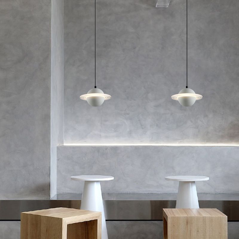 Stone Integrated LED Hanging Lamp Kit Minimalist Style Pendant Spherical in 1 Light