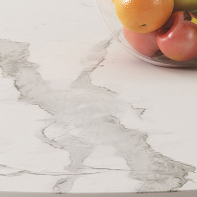 Contemporary Style Dining Sintered Stone Table Metal Table for Kitchen