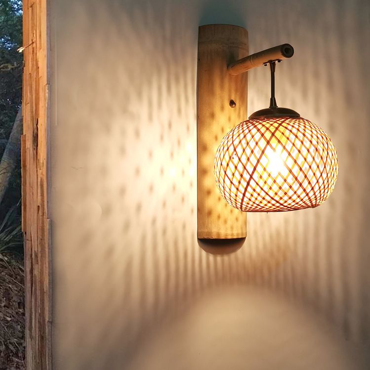 Modern Creative Wall Light Bamboo Wall Sconce Light for Living Room