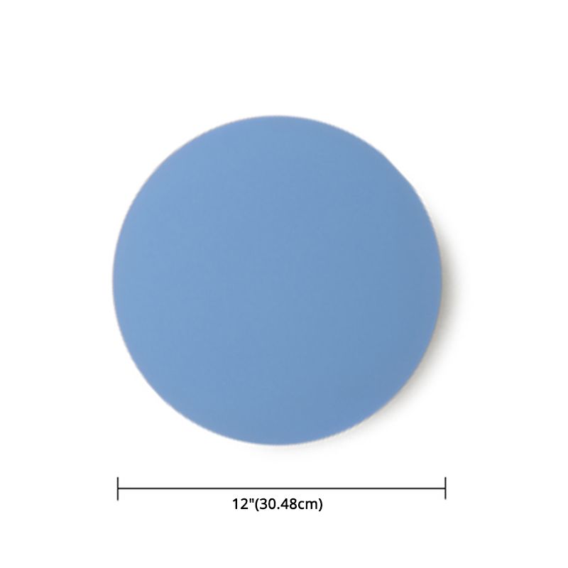 Metal Disc Wall Mount Lighting Modern Style LED Wall Sconce Lighting for Kids Bedroom