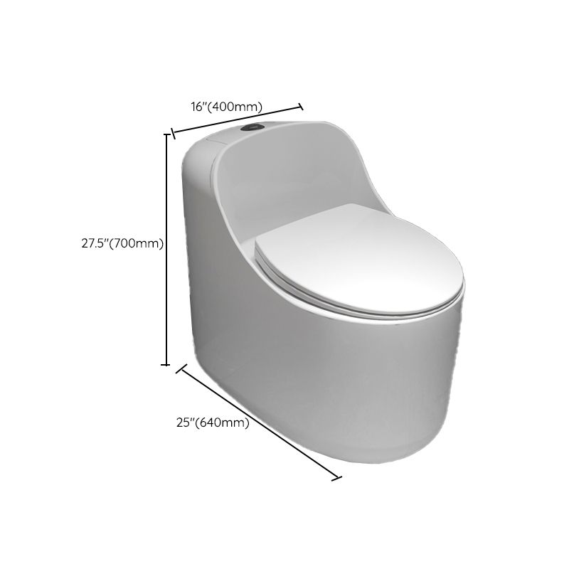 Contemporary Flush Toilet Floor Mounted Siphon Jet Porcelain Urine Toilet