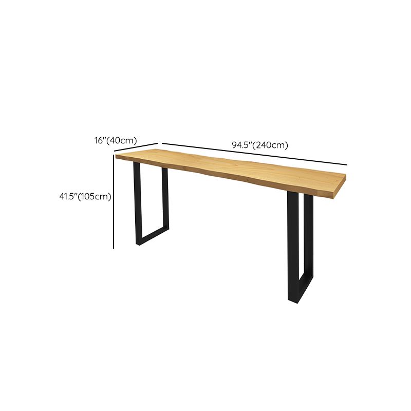 Modern Patio Bar Table Solid Wood Counter Height Dining Table