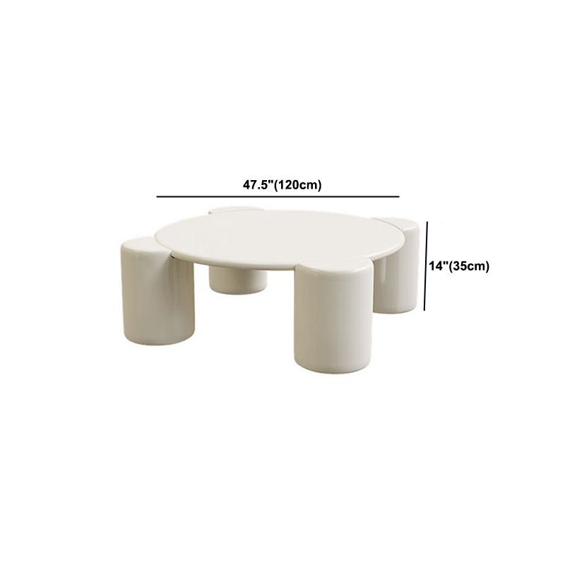 Modern Round Solid Wood Coffee Table with 4 Legs Coffee Or End Table
