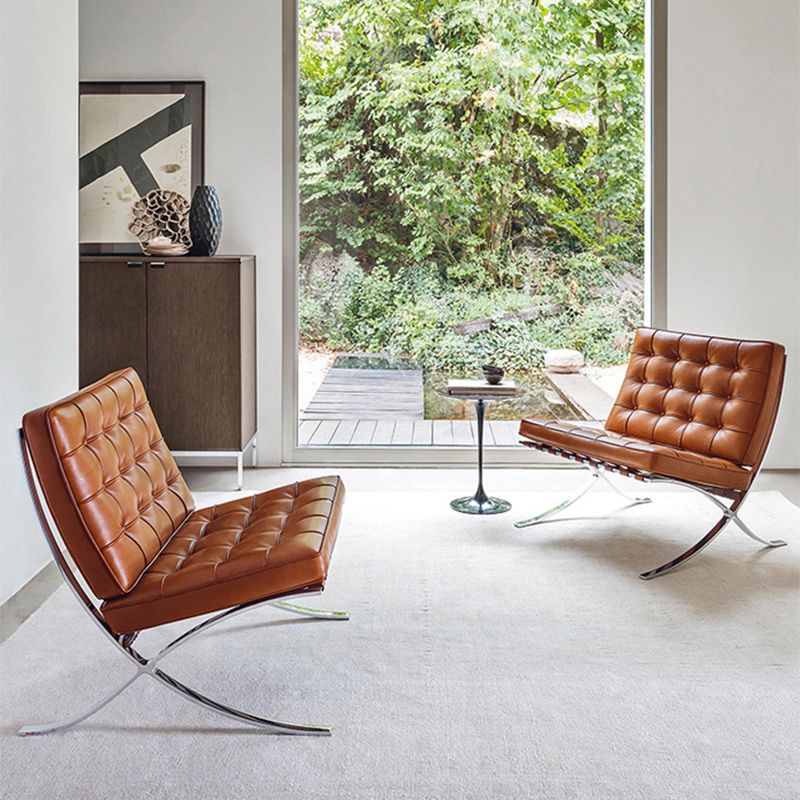 31.49" Wide Armless Chair Faux Leather Chair with Tufted Back