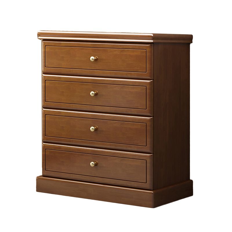 Modern Rectangle Brown Cabinet Knobs Wood Side Cabinet with Drawer