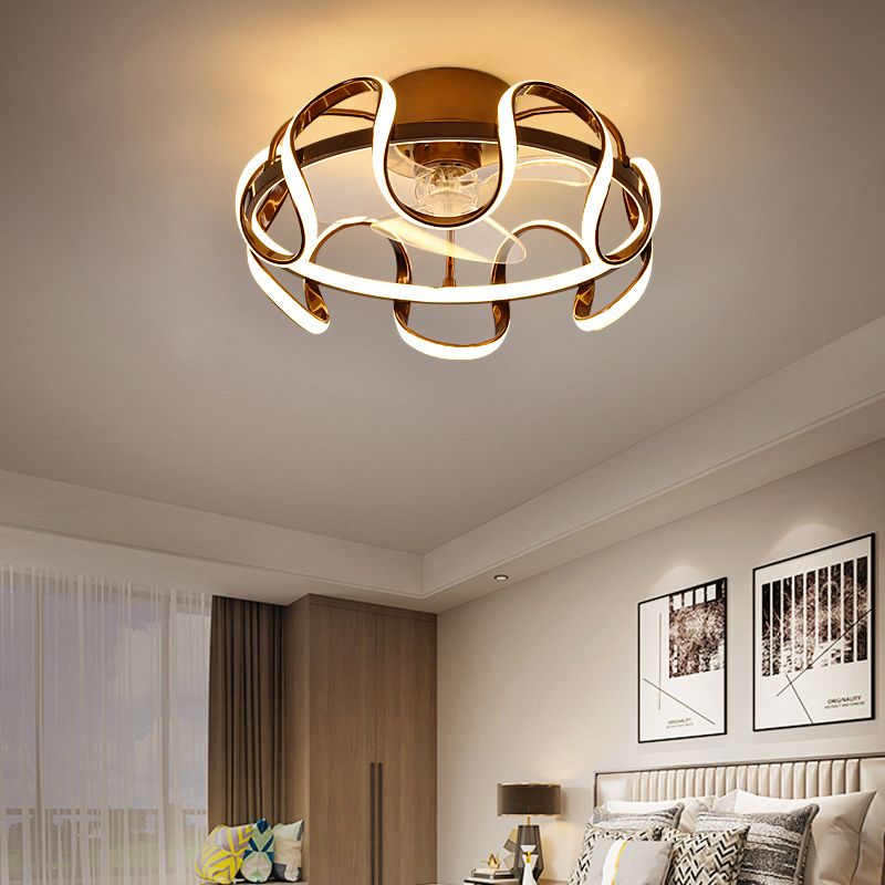 Moderne Deckenventilator Leiche LED Deckenhalterung mit Metall für Schlafzimmer