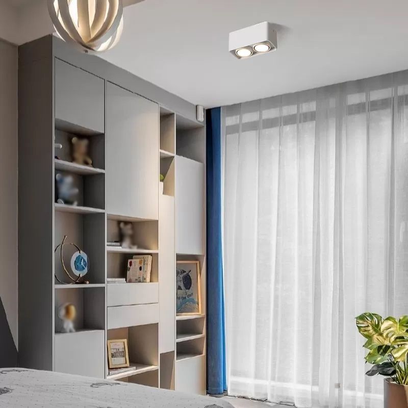 Plafonnier LED en forme de géométrie, montage encastré en aluminium, Style moderne et Simple, pour salon et chambre à coucher