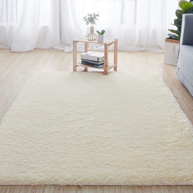 Comfort Solid Color Rug Multi-Color Scandinavian Carpet Plush Stain Resistant Anti-Slip Backing Machine Washable Rug for Home