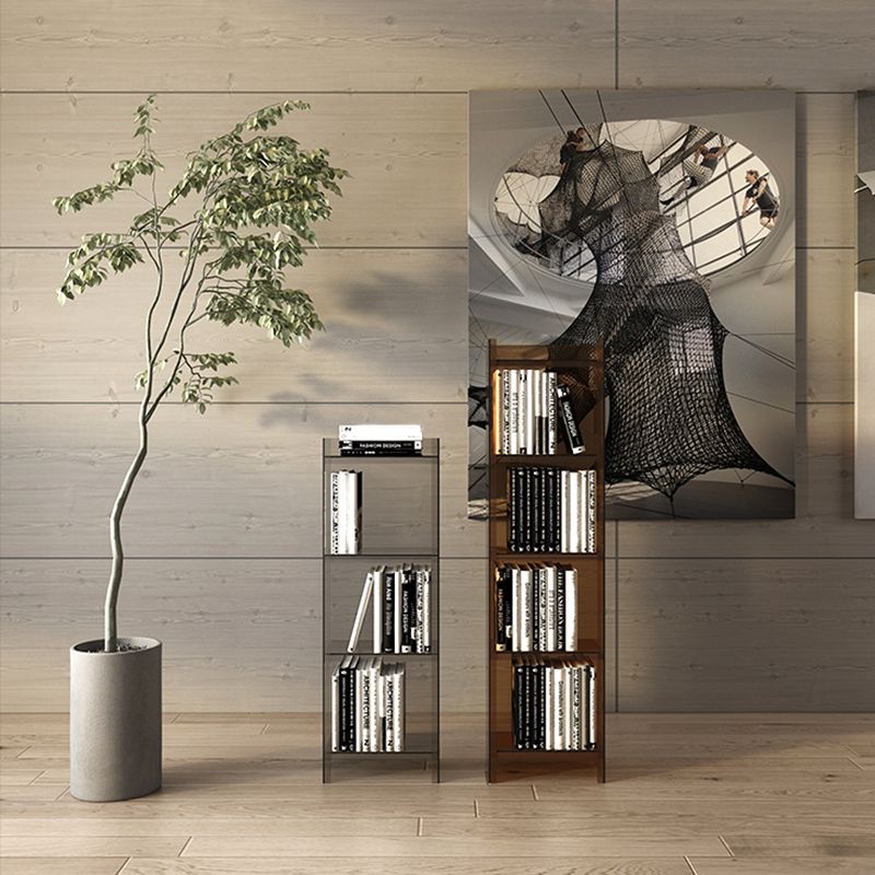 Acrylic Bookshelf Scandinavian Style Closed Back Bookcase for Home Office Study Room