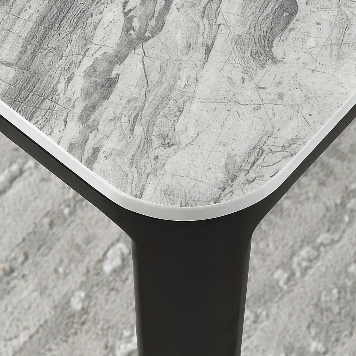 Glossy Gray Stone Dining Table Set 1/4/5/7 Pieces Modern Dinette Set for Kitchen