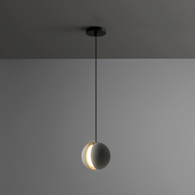 Moderne minimalistische kugelförmige Anhänger -Beleuchtungskörper Zement 1 hängende Deckenlichter für Schlafzimmer