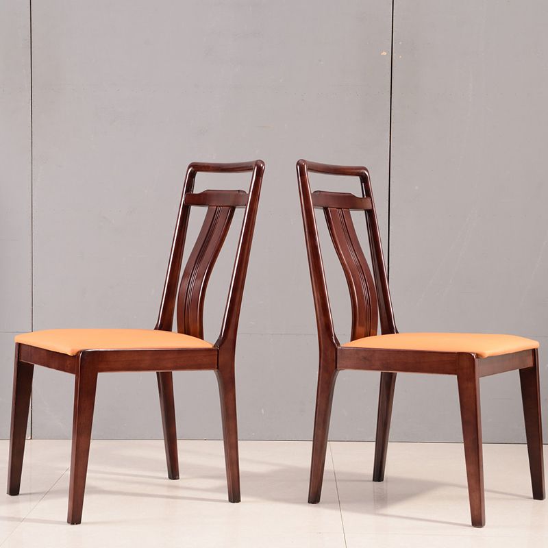 Solid Wood Traditional Dining Chair Matte Finish Side Chair for Home