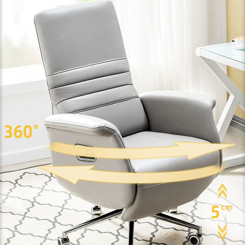 Padded Arms Chair Modern No Distressing Ergonomic Office Chair with Wheels