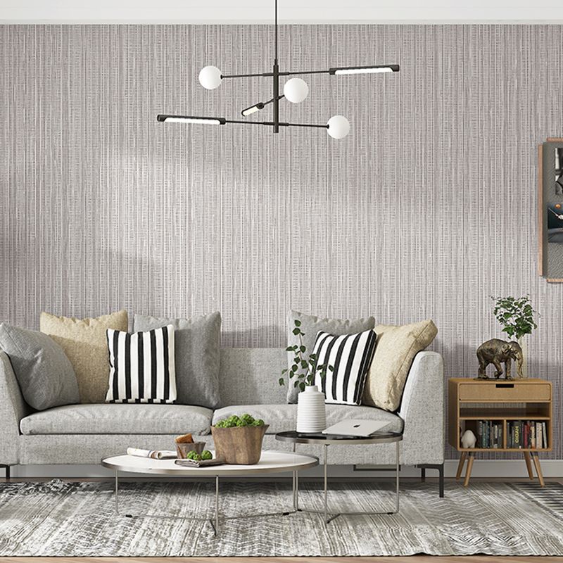 Nordic Solid Flax Look Wallpaper Pastel Color Unpasted Wall Decor for Living Room