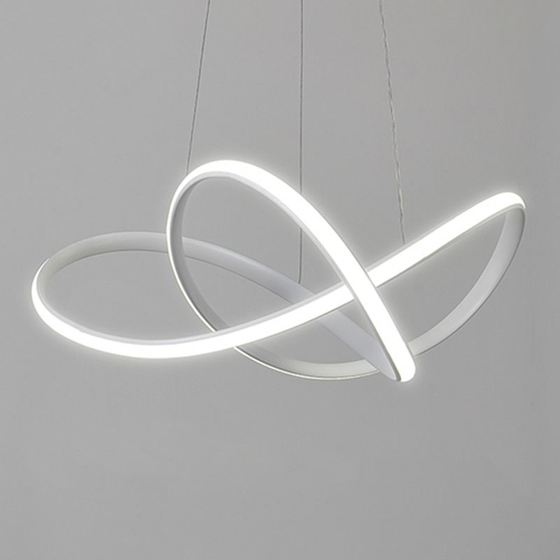 Modern Artistic LED Linear Pendant Light Aluminium Hanging Lamp with Silicone Shade