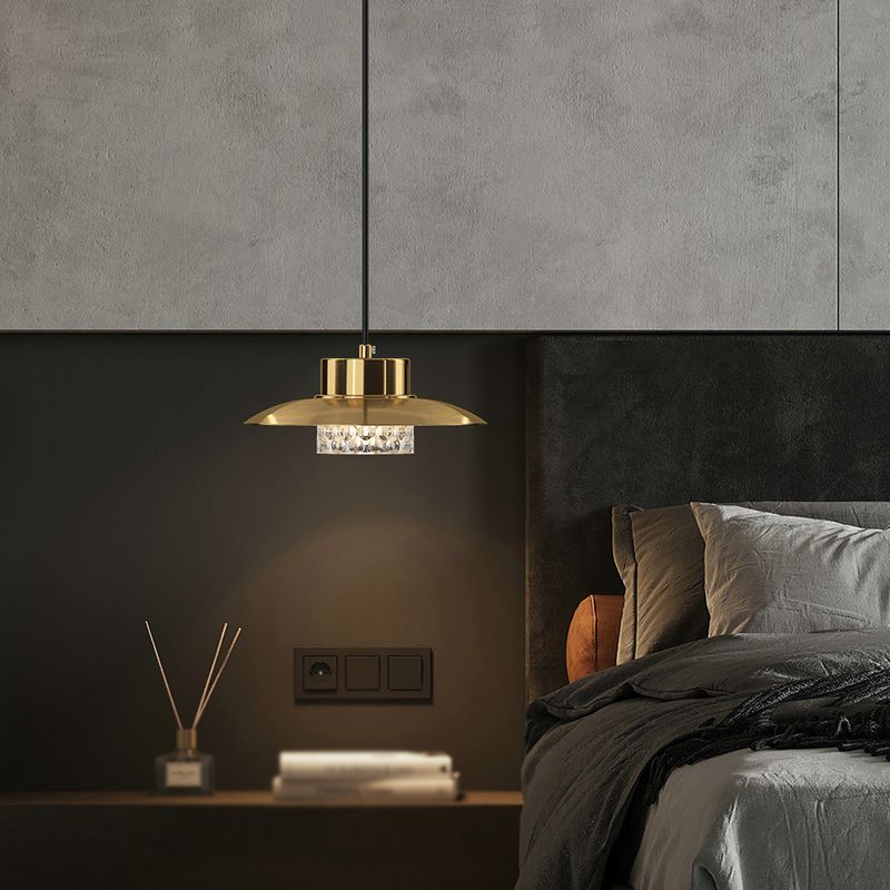 Geometrische Anhängerbeleuchtungskörper Moderne 1-Licht-Federlampe mit klarem Acrylschatten