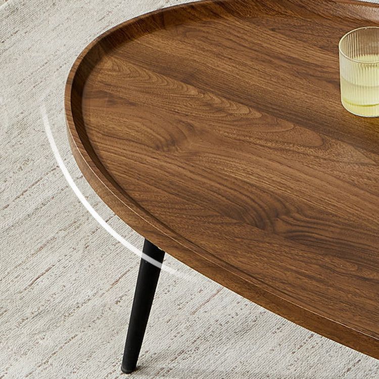 Modern Style Round/oval Wooden Table Metal 3/4 Legs Base Coffee Table