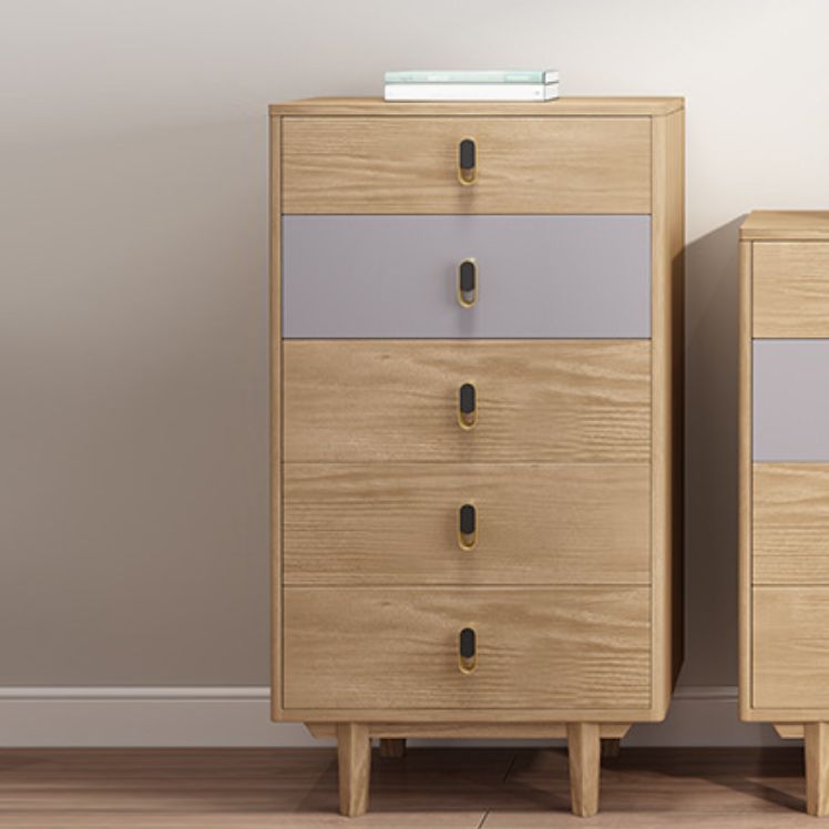 Modern Wooden Chest with Straight Legs and Drawers Accent Chest