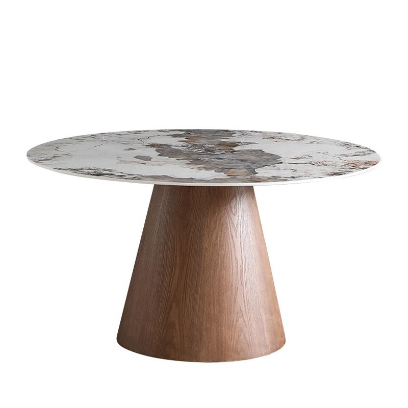 Modern 1/4/5/7 Pieces Dining Sintered Stone Dining Table Set for Kitchen with Wood Legs