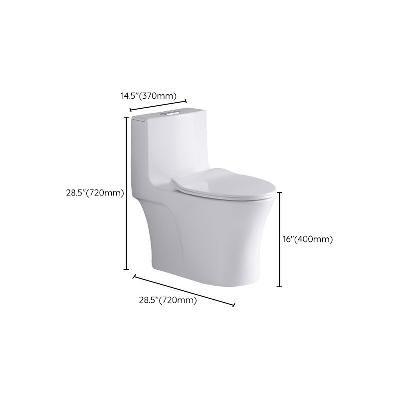 Contemporary All-In-One Toilet White Toilet Bowl with Toilet Seat