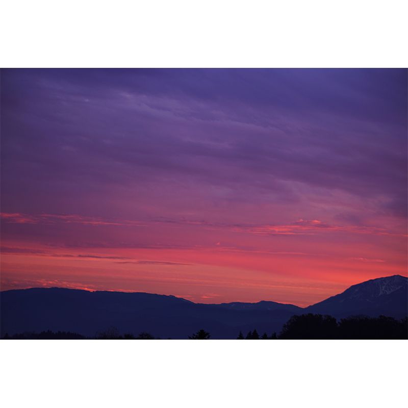 Sunset Sky Wall Murals Contemporary Wall Art for Bedroom, Moisture Resistant