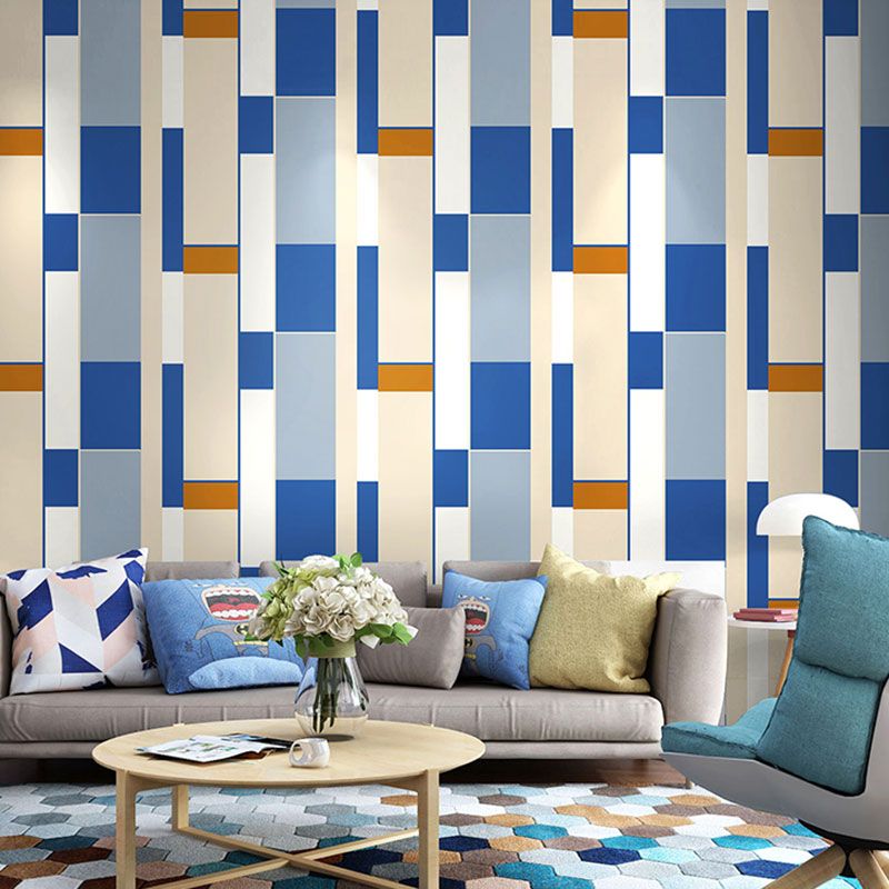 20,5" x 33' moderne Tapetenrolle für die Heimdekoration mit Streifen- und Geometriedesign in neutraler Farbe