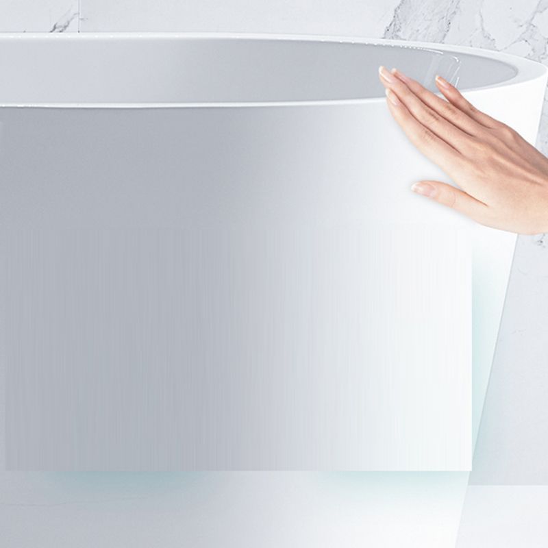 Acrylic Soaking Bathtub Antique Finish Stand Alone Oval Bath Tub