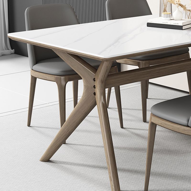 Modern 1/2/5/6 Pieces Dining Set Rectangle Stone Dining Table for Dining Room