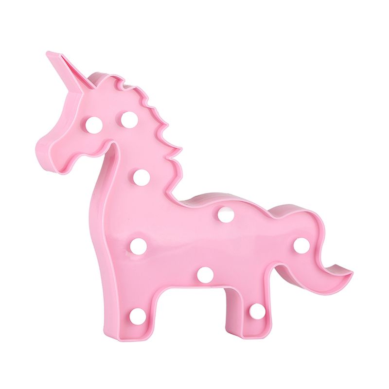 Simplicity LED Nightstand Lamp Unicorn Wall Lighting with Plastic Shade for Kids Bedroom