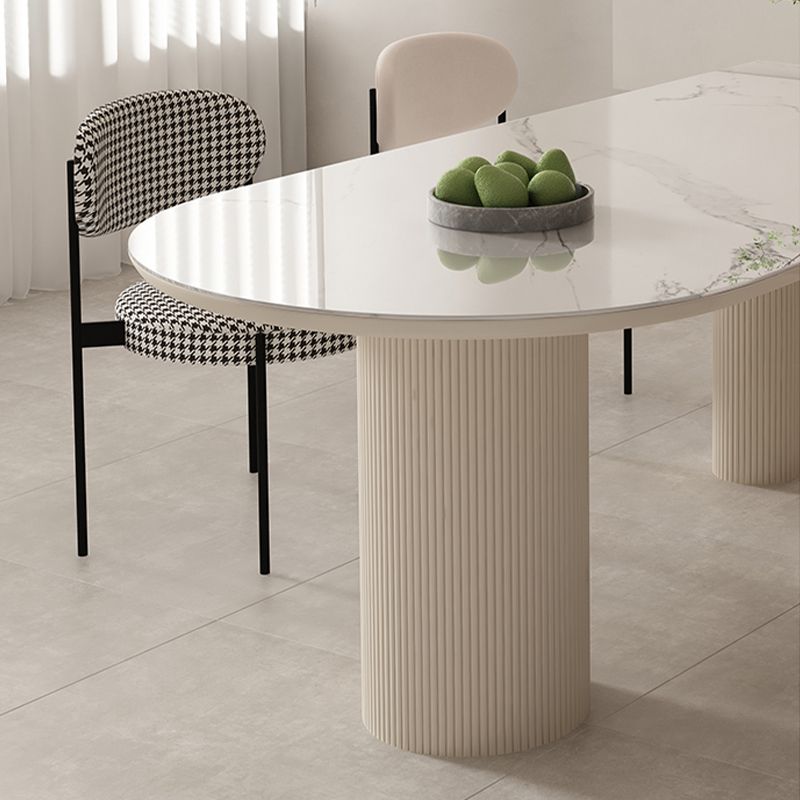 Sintered Stone Top Table White Dining Table for Kitchen Dining Room