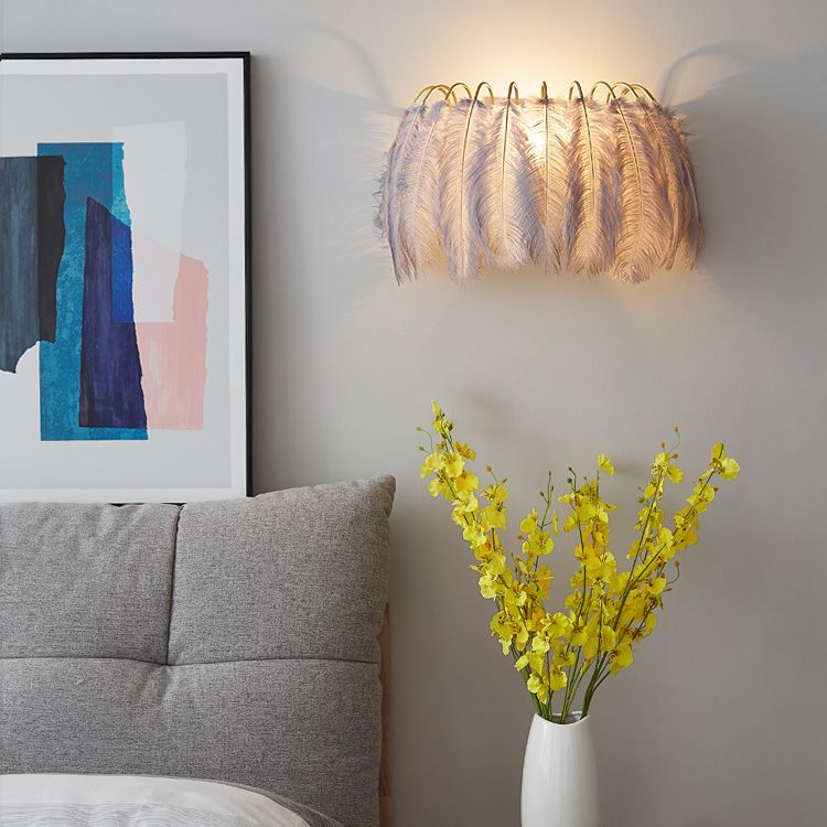 Lampada rotonda SCONCE FIETURE NORDIC CREATIVE PIETERE 1 PLARIZZA LIGHT per camera da letto