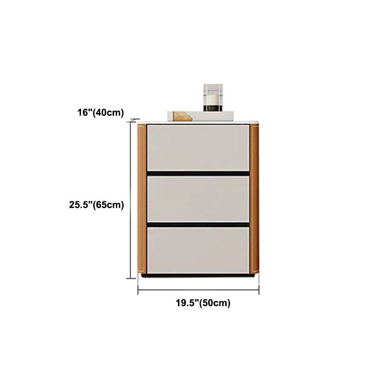 Contemporary Stone Vertical Chest Bedroom Storage Chest with Drawers