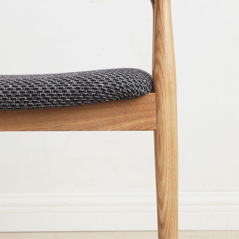 Modern Style Arm Chair Wood Open Back Dining Room Chair for Kitchen